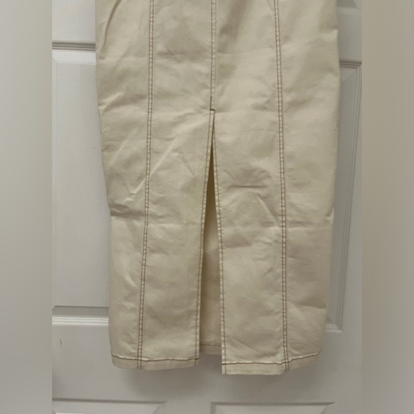 NWOT Belle Vere long cream Jean skirt size medium - Picture 6 of 6